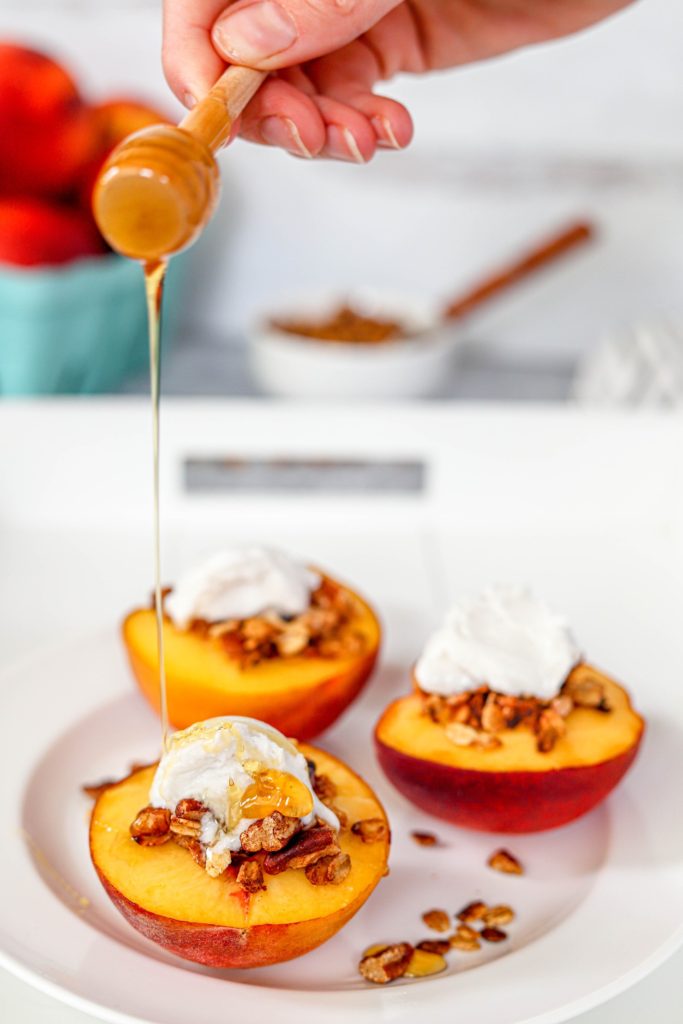 Easy Low Carb Peach Crisp — Honest Grub, Honest Foodie