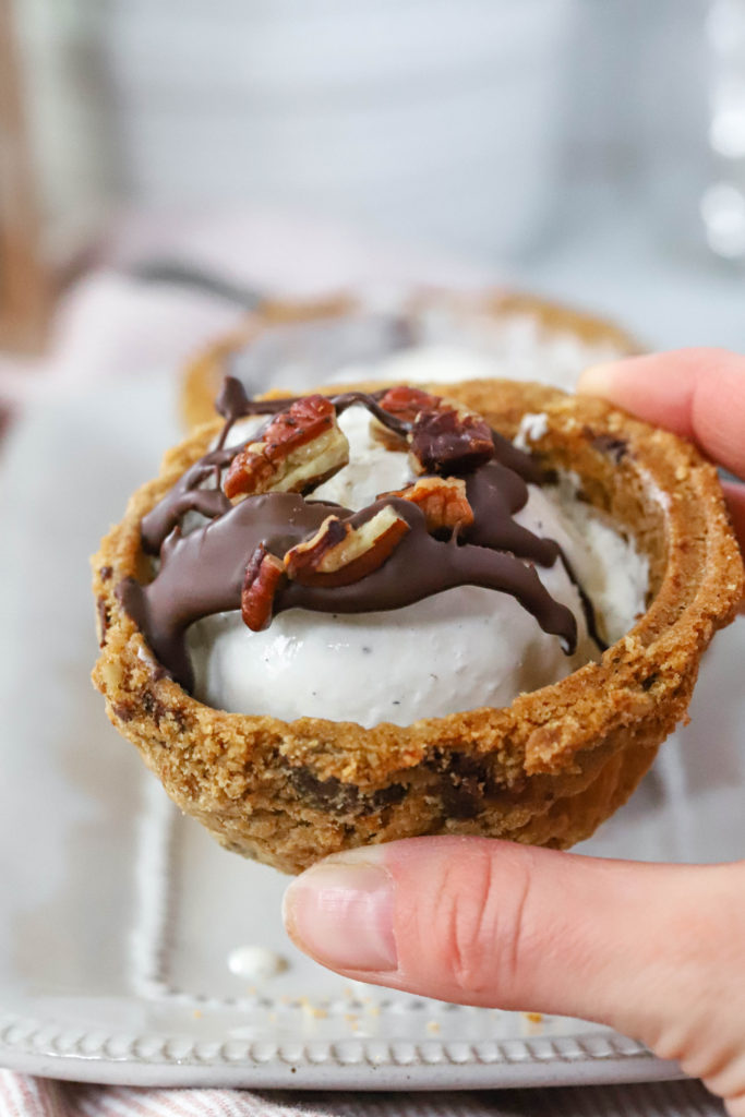 Easy Chocolate Chip Cookie Bowls — Honest Grub, Honest Foodie