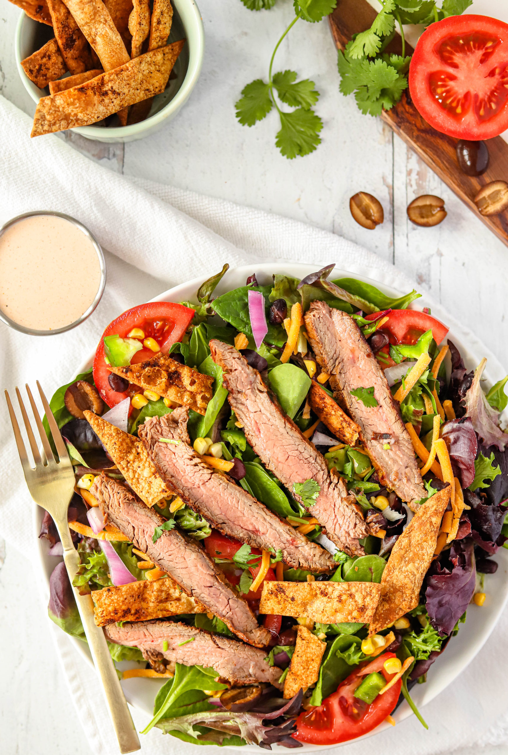 Healthy Southwest Flank Steak Salad Story Honest Grub Honest Foodie